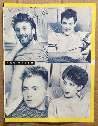 NEW ORDER - 1985 Full page UK magazine poster/CLIPPING
