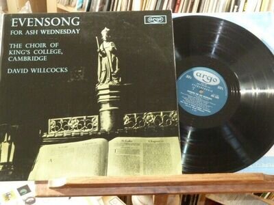 60s Oval Argo ZRG Evensong For Ash Wednesday King's Camb HP TAS List MINT 1G1G