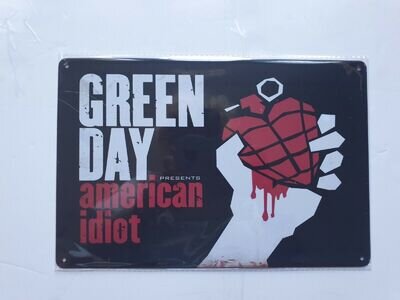 Green Day American Idiot Metal Sign Plaque Posters American Rock Retro FREE P&P