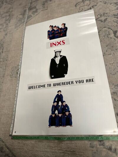 INXS Welcome To Wherever You Are Original 1992 Promo Poster 2-Sided 24 X 36