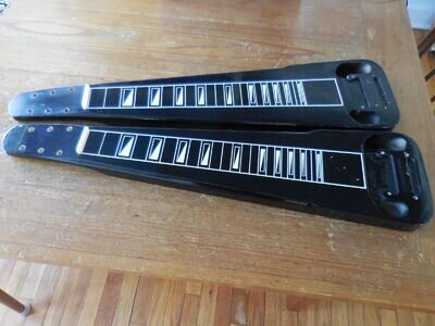 2 SUPRO AIRLINE LAP STEEL GUITAR BODIES MATCHED PAIR - BLACK - EX+COND.