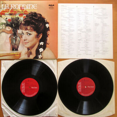 DPS 2055 Puccini La Rondine Anna Moffo Molinari-Pradelli 2xLP NEAR MINT RCA 1967