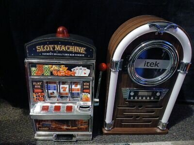 ☆itek CD Tabletop Remote Control Bluetooth CD FM LED☆ Jukebox☆Slot Machine☆☆☆