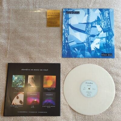 Blue Day by Slowdive (Record 2020) Ltd Textured White Marbled Vinyl 3000 Copies