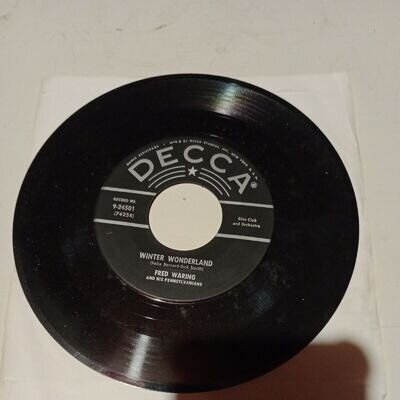 Fred Waring and the Pennsylvanians Winter Wonderland 7" vinyl USA Decca