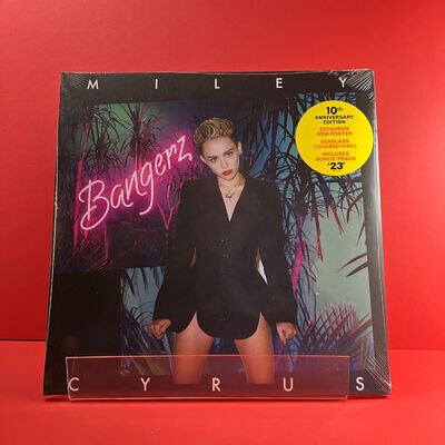 MILEY CYRUS Bangerz Ltd 10th ANN SEA GLASS 2LP SEALED NEW BONUS TRACK +Poster