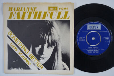 MARIANNE FAITHFULL Sister Morphine RARE Sweden 45 swedish Rolling Stones LISTEN!