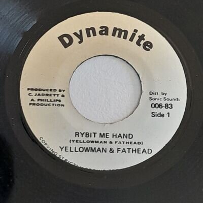 YELLOWMAN AND FATHEAD Rybit Me Hand REGGAE Dancehall 7" Dynamite HEAR