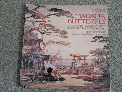 Puccini, Madama Butterfly, Anna Moffo, Erich Leinsdorf, 3 Record Set on Vinyl