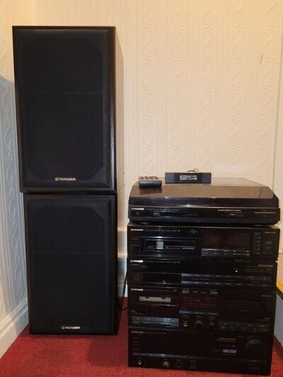 Pioneer Stereo Stack System PL-X240, PD-Z81M, F-X440L, CT-X440W, A-X340 Speakers