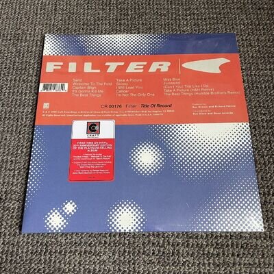 Filter – Title Of Record Vinyl Record SEALED 2xLP Black 2019 20th Anniversary