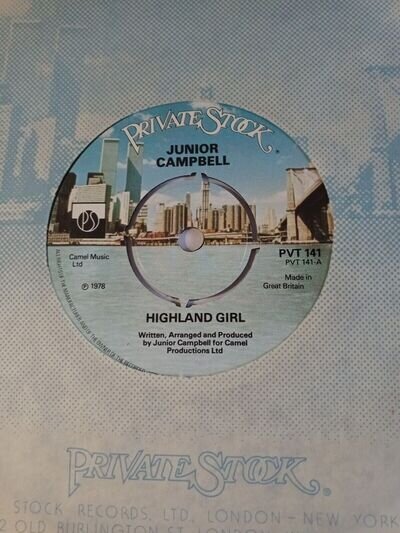 Junior Campbell - Highland Girl (Private Stock PVT 141) EX Vinyl Record 7"