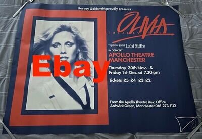Original VTG Olivia Newton-John 1978 Manchester Apollo UK Tour Concert Poster