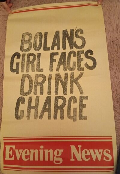 Marc Bolan Evening News Sandwich Board Poster