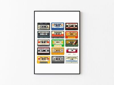 Oasis Cassette Poster | Oasis Cassett Poster | Liam & Noel Gallagher Oasis
