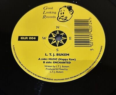 LTJ BUKEM-MUSIC (HAPPY RAW)/ENCHANTED-UK 1993 ISSUE VINYL 12"-GOOD LOOKING (EX)