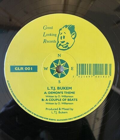 Ltj Bukem Demon's Theme 12" vinyl UK Good Looking 1992 GLR001