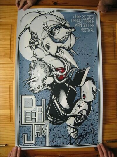 Pearl Jam Poster Arras France June 30 2012 Silkscreen