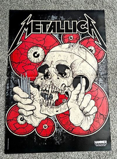 METALLICA - Double-Sided Poster - Metal Hammer - James Hetfield - Rare!