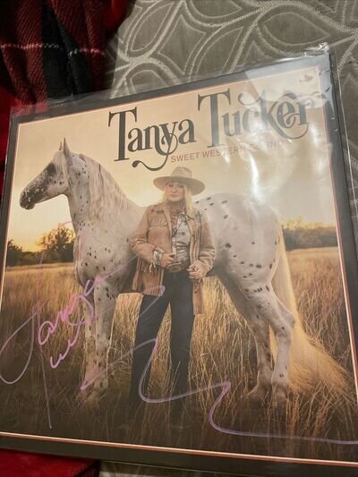 Tanya Tucker Sweet Western Sound Golden Hour Colored Vinyl LP Autograph Signed