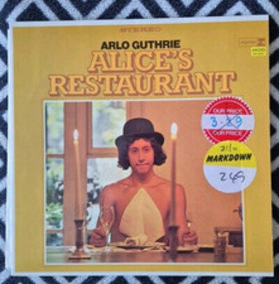 ARLO GUTHRIE - ALICE'S RESTAURANT - 12" VINYL LP (44 045) VG+/VG+ (3494)