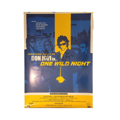 Bon Jovi Signed Poster One Wild Night by 4 musicians