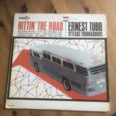Ernest Tubb Hittin’ The Road Excellent USA Decca LP DL 4681