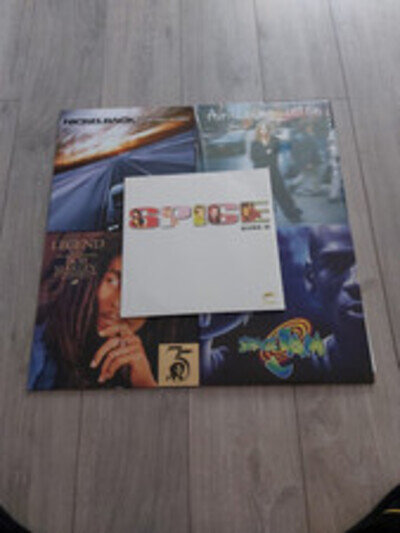 vinyl records Bob Marley Nickleback Space Jam Avril Lavigne Spicegirls
