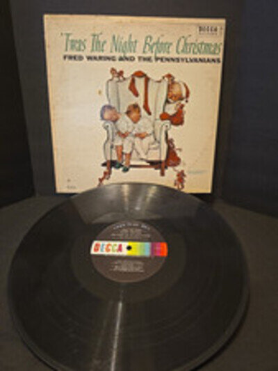 TWAS THE NIGHT BEFOR CHRISTMAS 12" VINYL LP DECCA FRED WARING PENNSYLVANIANS VG