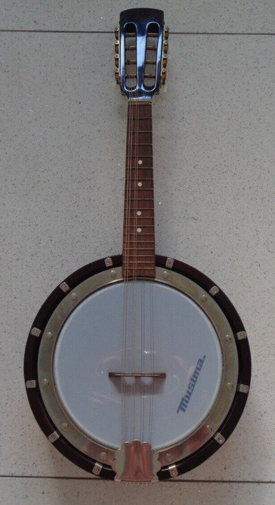 VINTAGE MUSIMA BANJO - MANDOLIN 8 STRINGS EXCELLENT CONDITION WITH SOFT CASE