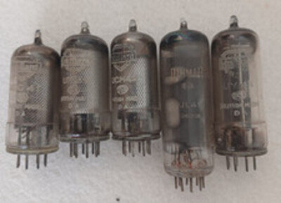 Bush Dac90a Set Of Valves UL41 Tested Good,vintage Valve Radio