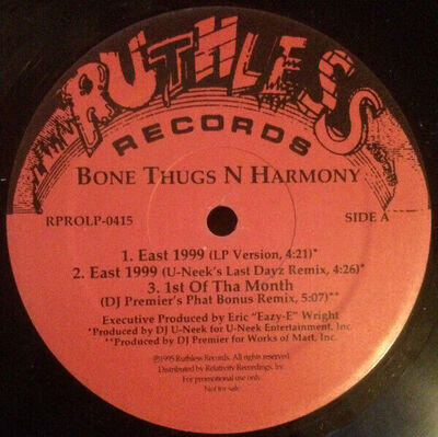 Bone Thugs-N-Harmony - East 1999 (12", Promo)