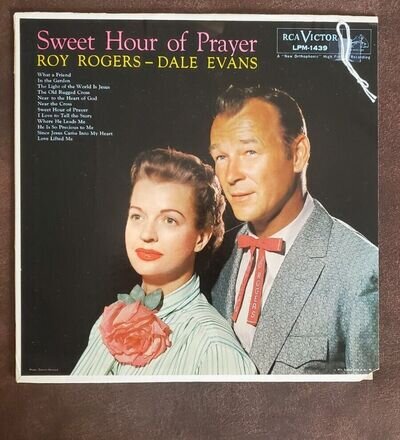 Vintage Sweet Hour of Prayer Roy Rogers - Dale Evans 33rpm vinyl Record 1957