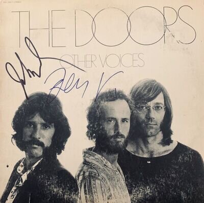 THE DOORS John Densmore & Robby Krieger SIGNED OTHER VOICES LP RECORD VINYL