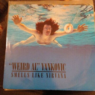 “Weird Al” Yankovic “Smells Like Nirvana” Orig U.K. 1992 vinyl 7 inch + Sleeve
