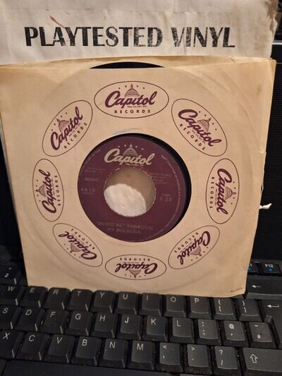 WEIRD AL YANKOVIC MY BOLOGNA GOOD / SCHOOL CAFETERIA VG+ CAPITOL US VINYL HEAR