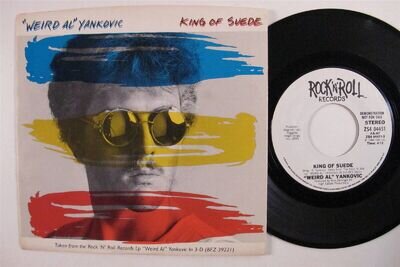 Novelty Rock 45 "WEIRD AL" YANKOVIC King Of Suede ROCK'N'ROLL NM pic sleeve HEAR