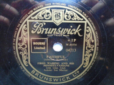 Fred Waring Faithful 78 Brunswick 04713 EX 1950s & Pennsylvanians, Faithful/The