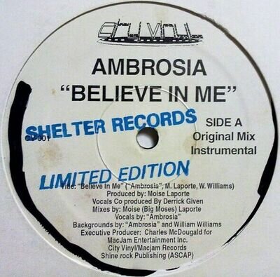 Ambrosia - Believe In Me (12", Ltd)
