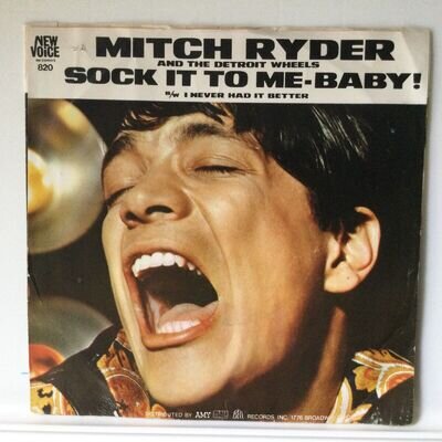 MITCH RYDER & DETROIT WHEELS - SOCK IT TO ME BABY. W/ PICTURE SLEEVE. NEW VOICE