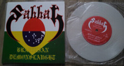 Sabbat Brazilian Demonslaught 7" White Vinyl M/M VENOM Sodom BATHORY