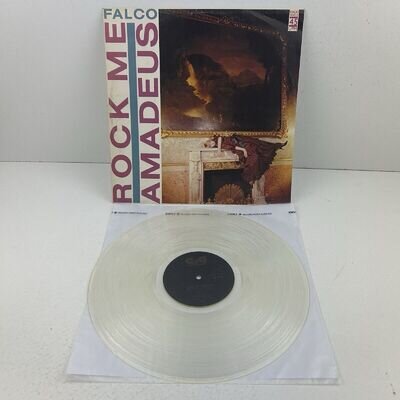 Falco Rock Me Amadeus 12" Clear Transparent Vinyl Maxi Single Record GIG 666 161