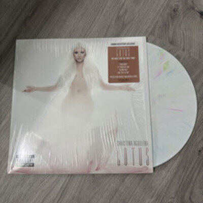 Christina Aguilera Lotus Limited Edition Opaque Pink Marble Vinyl - Rare!