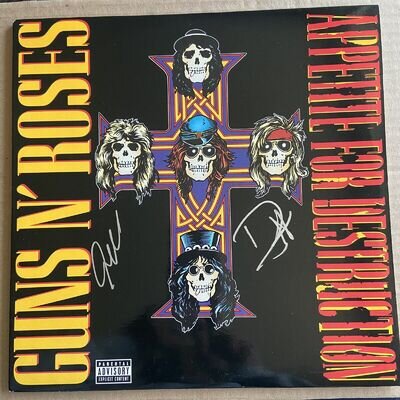 Autographed McKagan Adler Guns N Roses Signed Appetite For Destruction Album LP
