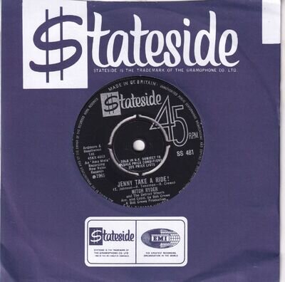 MITCH RYDER..JENNY TAKE A RIDE..EXCELLENT 1965 STATESIDE SOUL 7"..SS 481