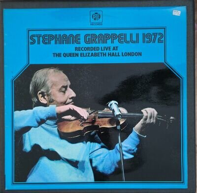 STEPHANE GRAPPELLI 1972 Queen Elizabeth Hall London LP Vinyl Album Record VG/VG+