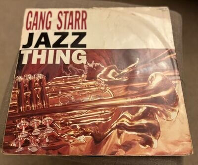 Gang Starr "Jazz Thing" UK 1990 12" Vinyl 45rpm