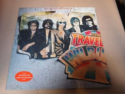 THE TRAVELING WILBURYS SELF TITLED VINYL LP WITH ORIGINAL INNER+STICKER SHEET EX