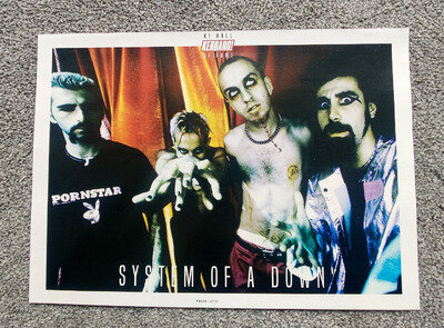 System Of A Down - Classic Kerrang Poster - Serj Tankian, SOAD - RARE