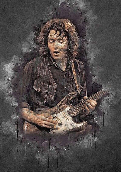 Rory Gallagher Poster or Canvas 3 sizes (Posters are UNFRAMED)